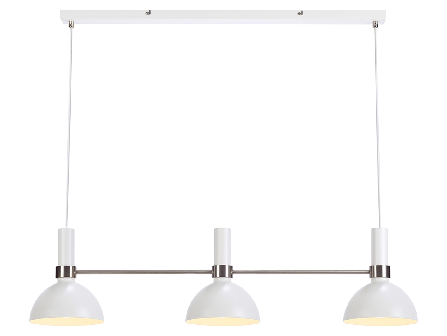 Lampa wisząca Larry 3-punktowa metalowa biała