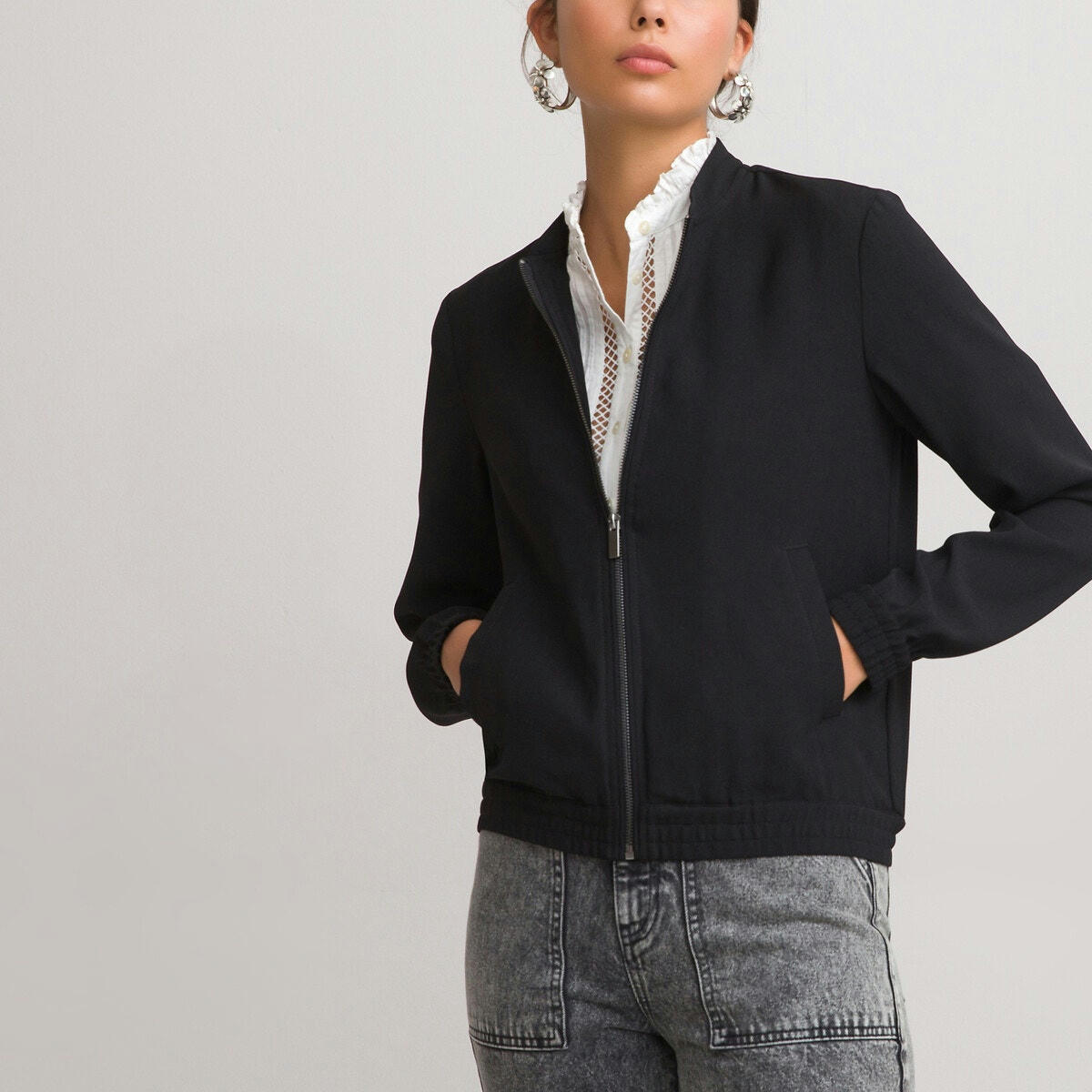Blouson bomber zippé