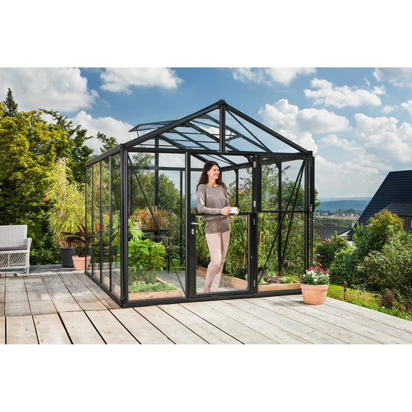 Gewächshaus »Zeus«, 8,1 m², Aluminium/Glas, winterfest
