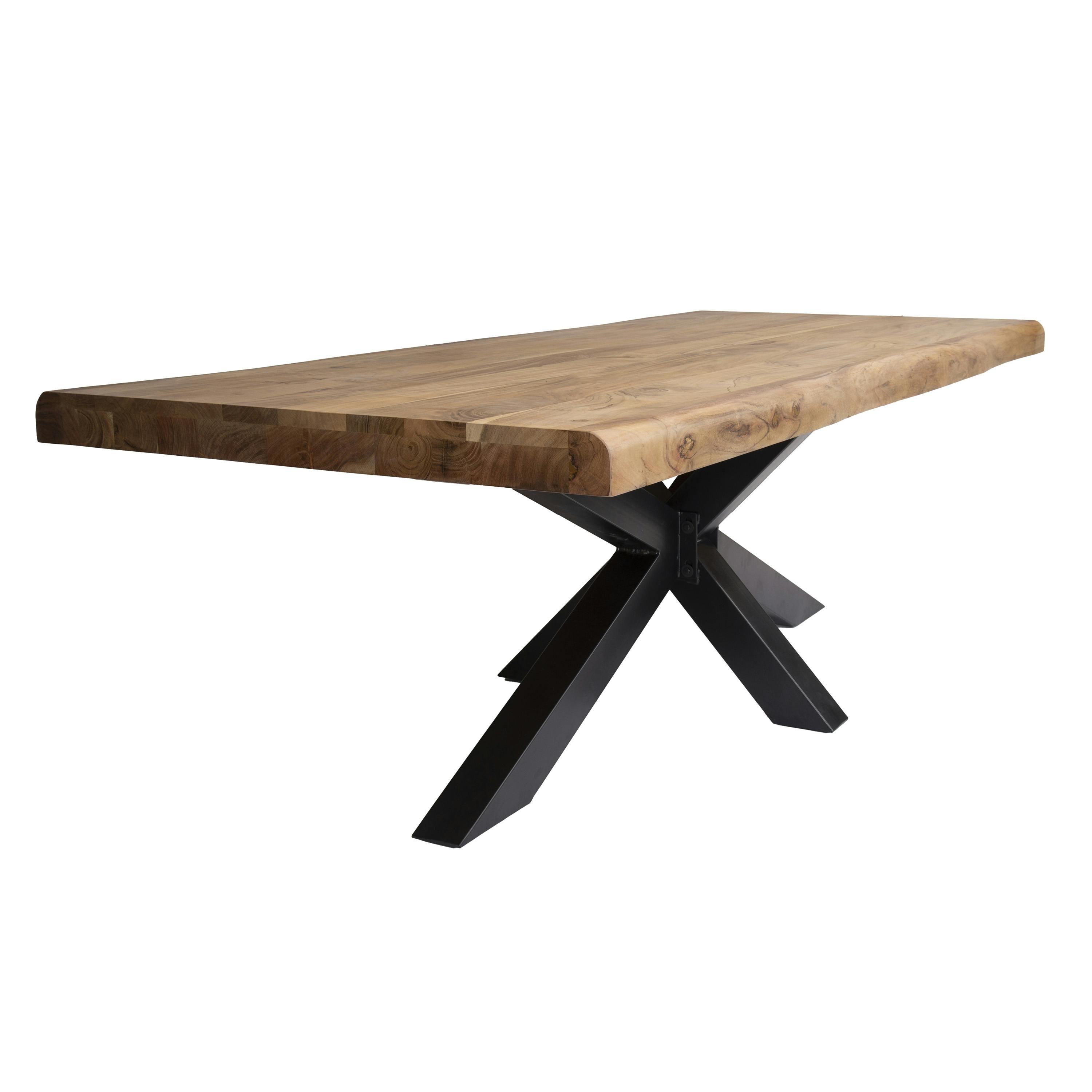 Table salle à manger bois massif pied mikado 240 cm MELBOURNE