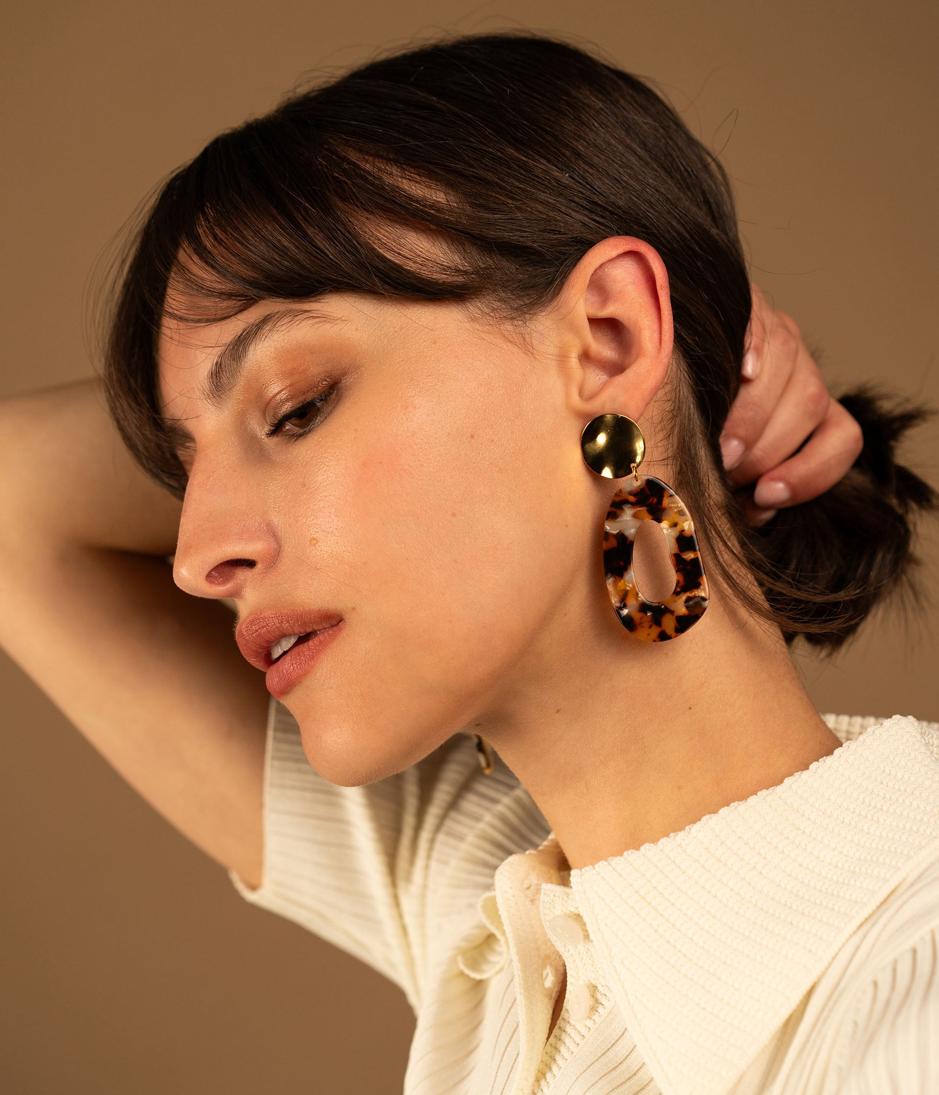 Boucles d'oreilles Diana écaille
