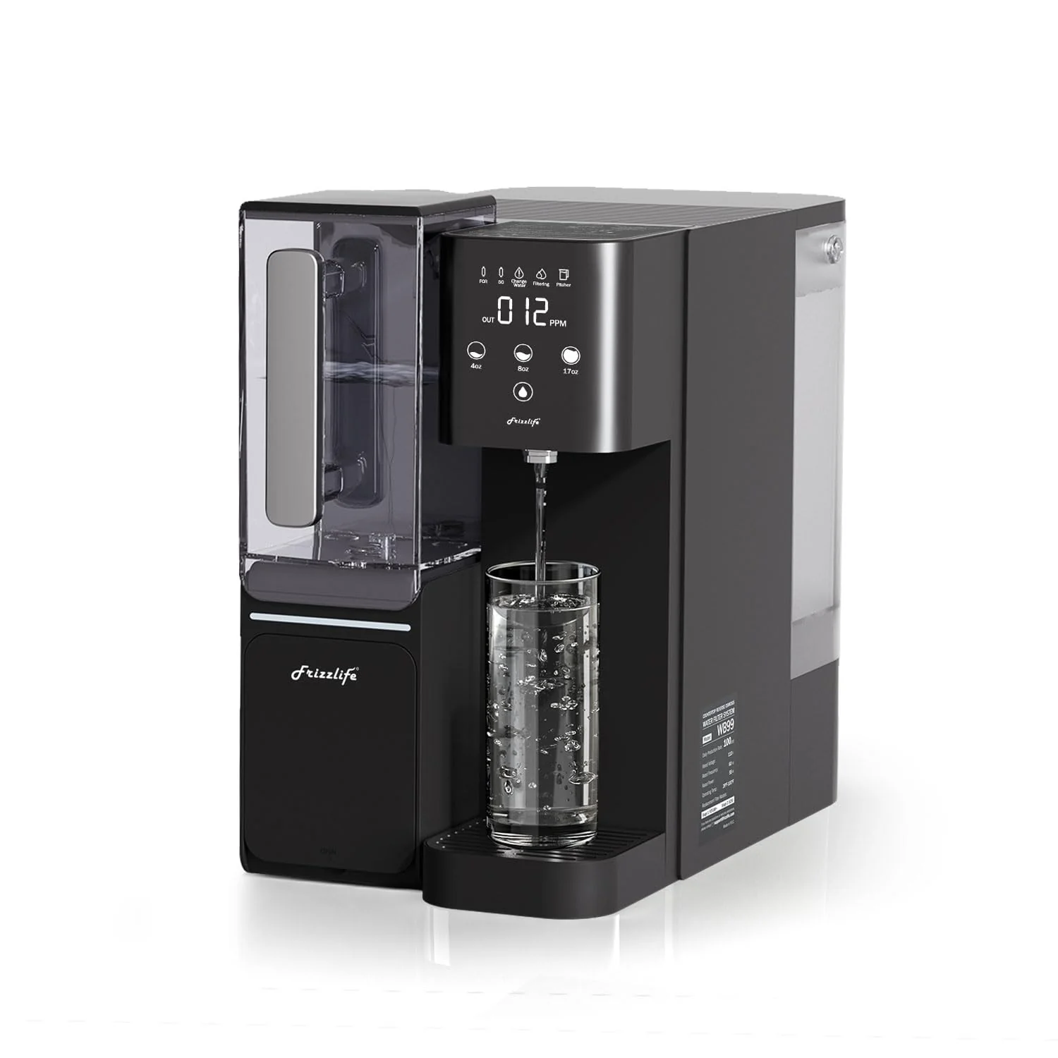 UV Desktop RO Water Purification System, Alkaline RO Filter, NSF/ANSI 58 Certified, TDS  Filter Life Monitor, No Installation Needed(WB99 RO)