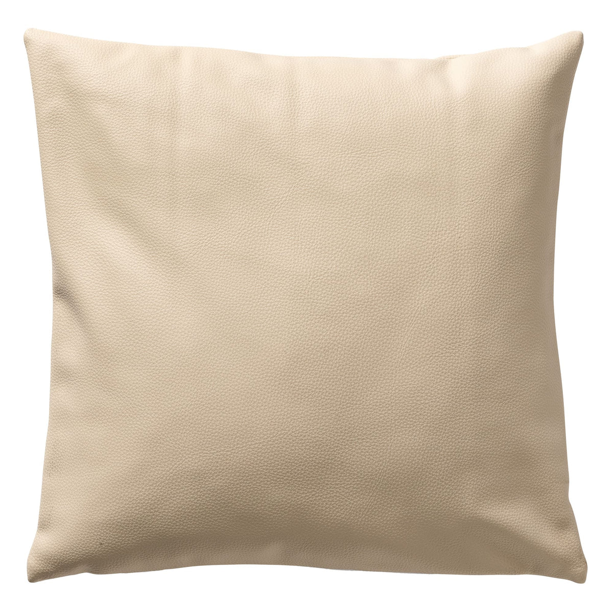 JARED - sierkussen 45x45 cm - stoere leerlook - effen kleur - White Swan - wit