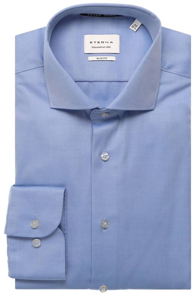ETERNA Cover Shirt Slim Fit Hemd blau, Einfarbig