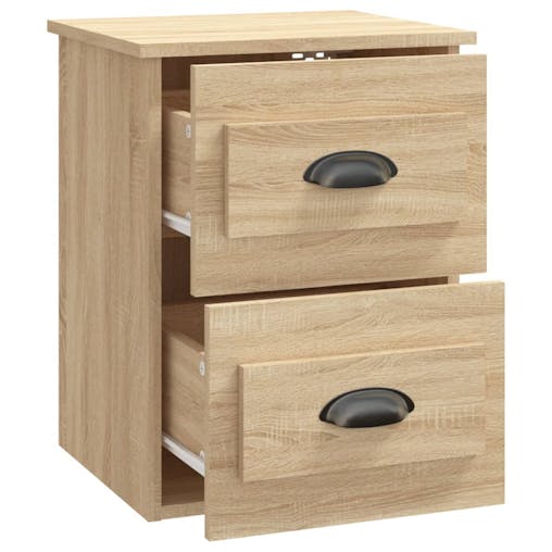 NNEVL Wall-mounted Bedside Cabinets 2 pcs Sonoma Oak 41.5x36x53cm