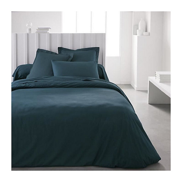 Housse de couette TODAY Essential - 240 x 260 cm - 2 personnes - 100% Coton uni - Paon