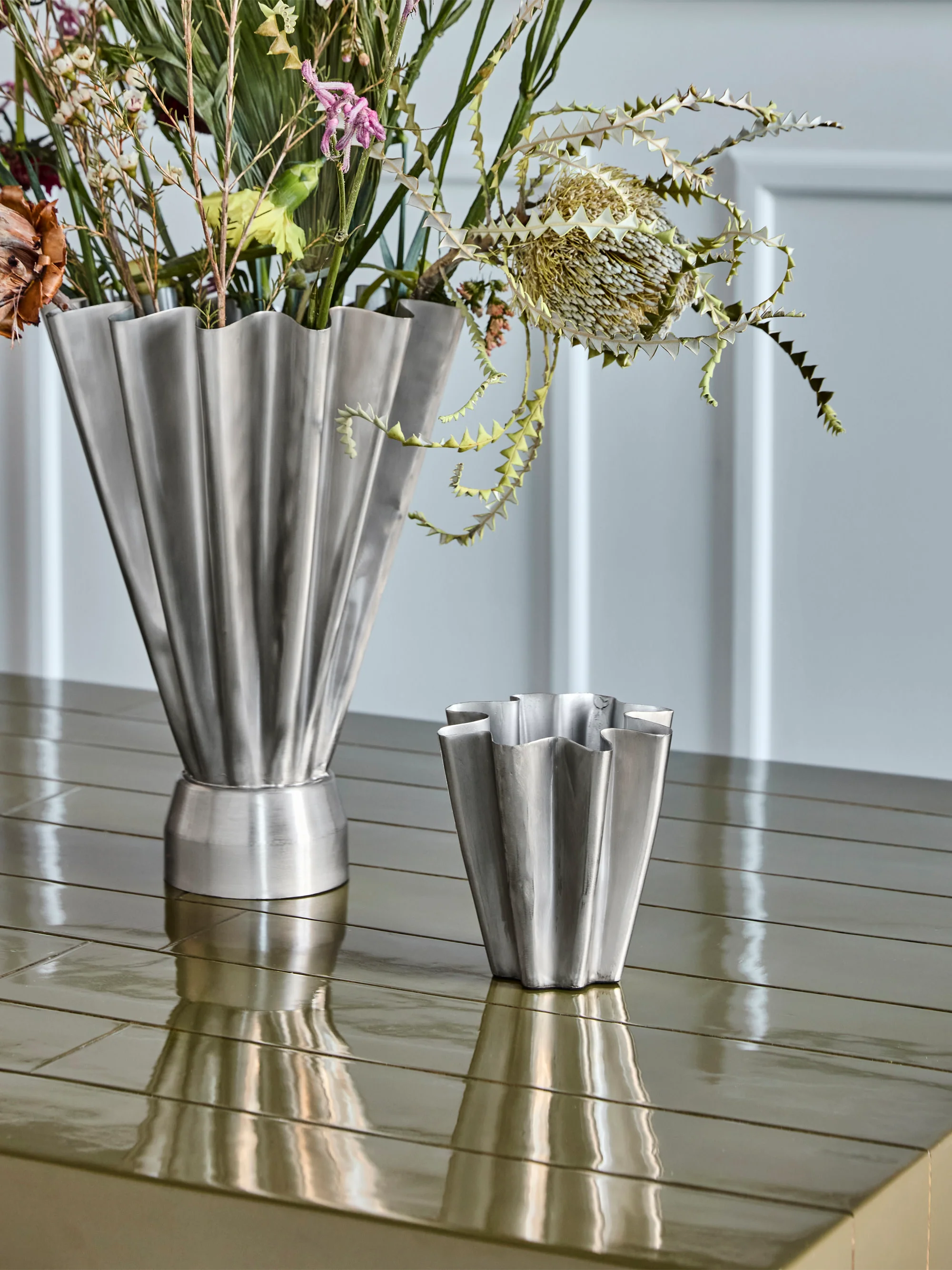 Handgefertigte Vase Flood, H 13 cm
