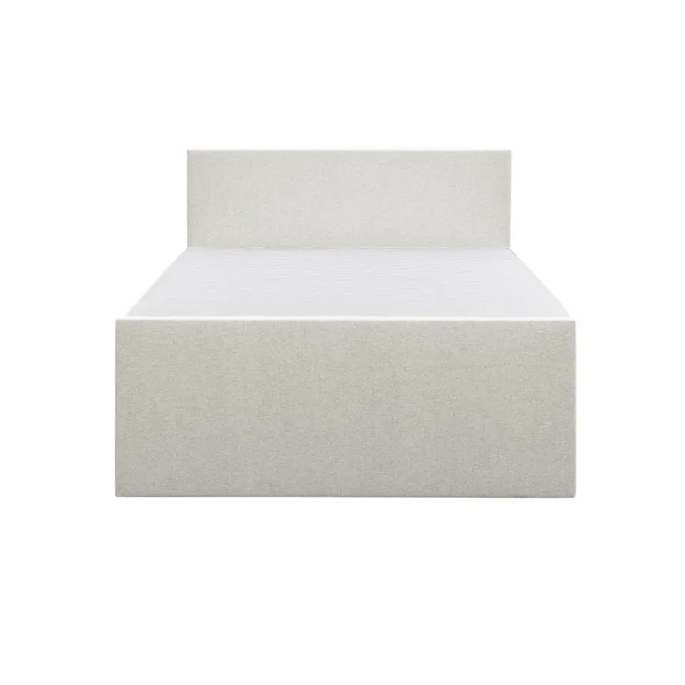 Boxspring met voetbord Liv egaal - ecru - 180x200 cm - ronde poot