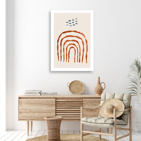 Feeby Obraz na płótnie, Tęcza w stylu boho 60x40