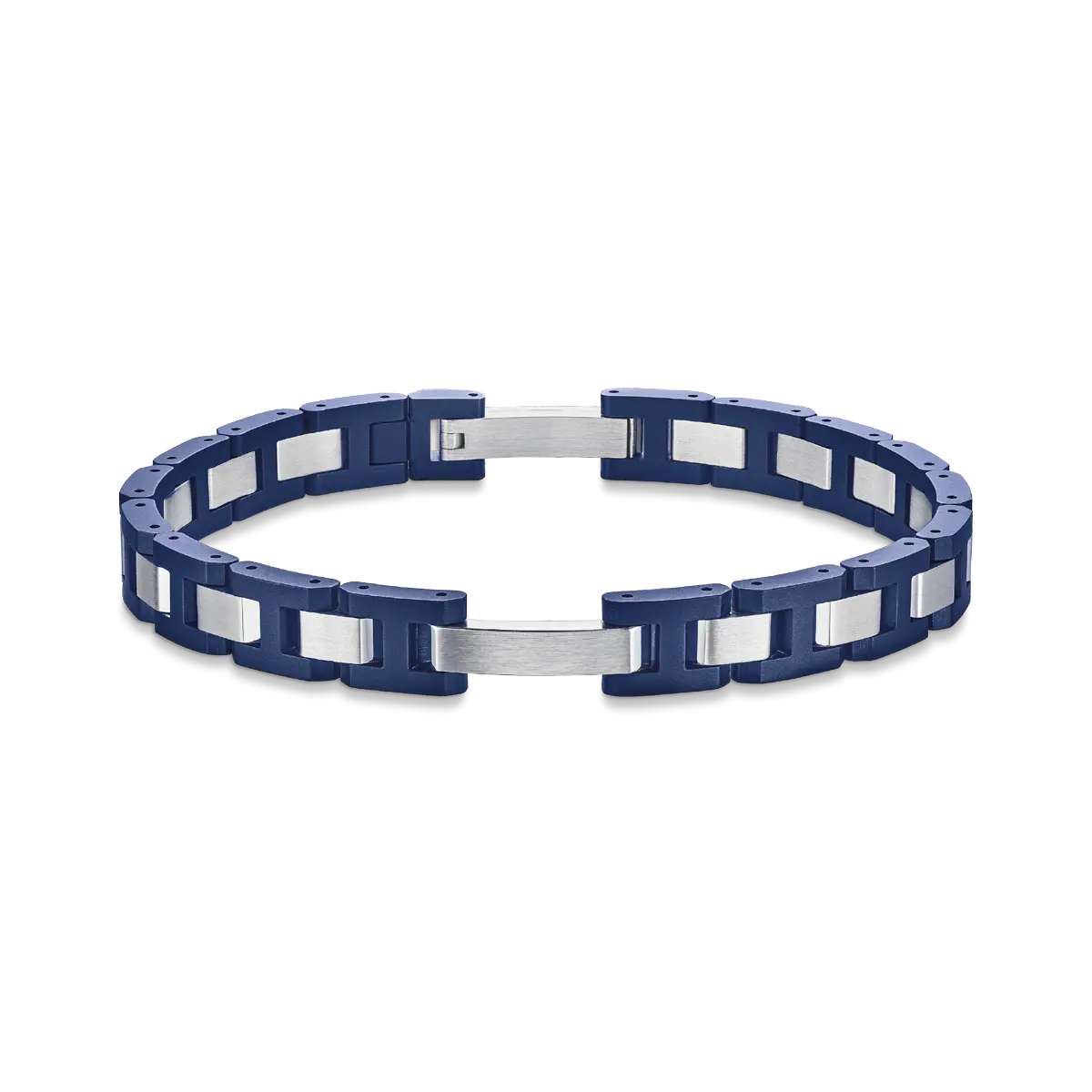 BRACELET CAP CAMARAT – ACIER & CÉRAMIQUE BLEUE