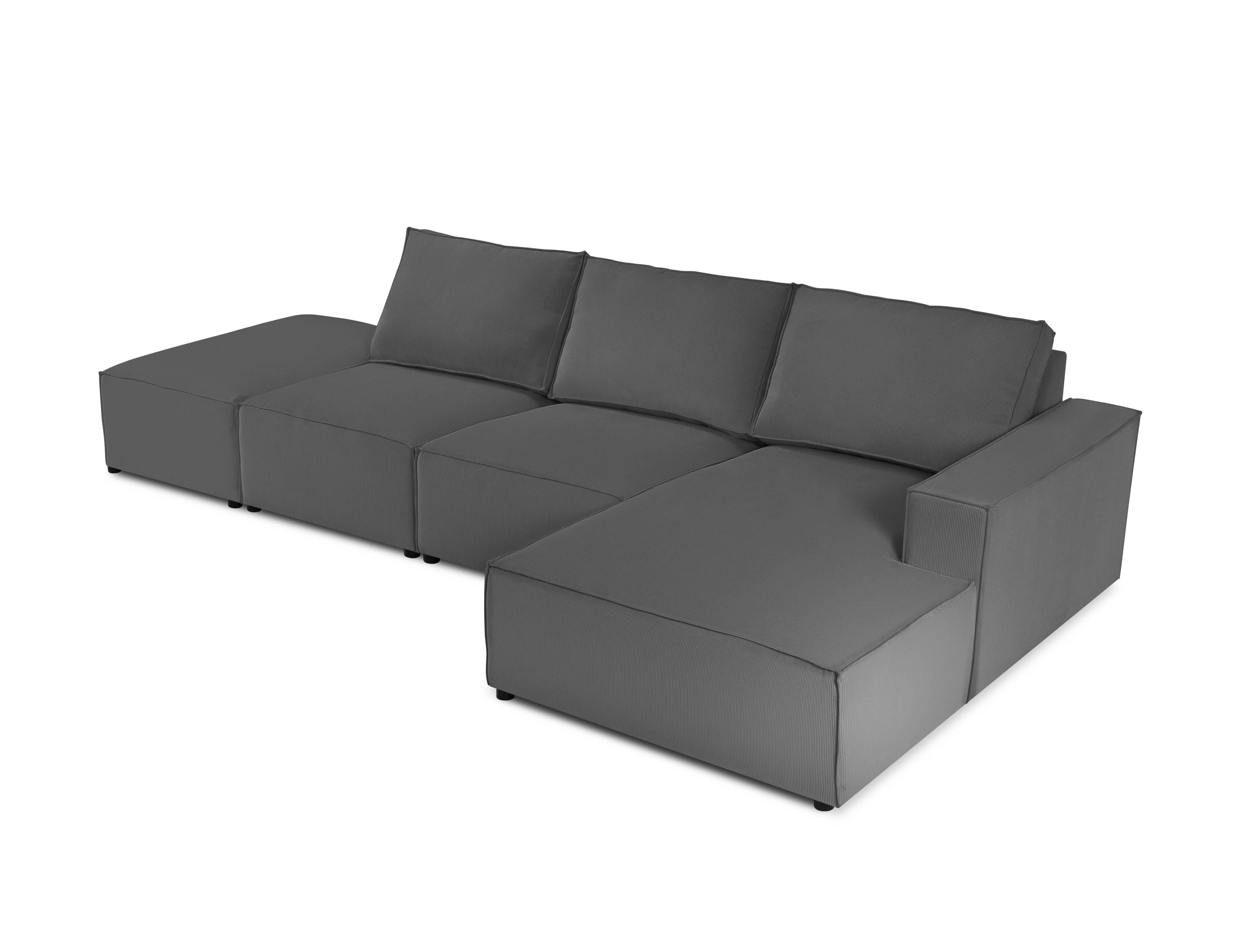4.5-zitshoekbank Carlo rechts ribstof