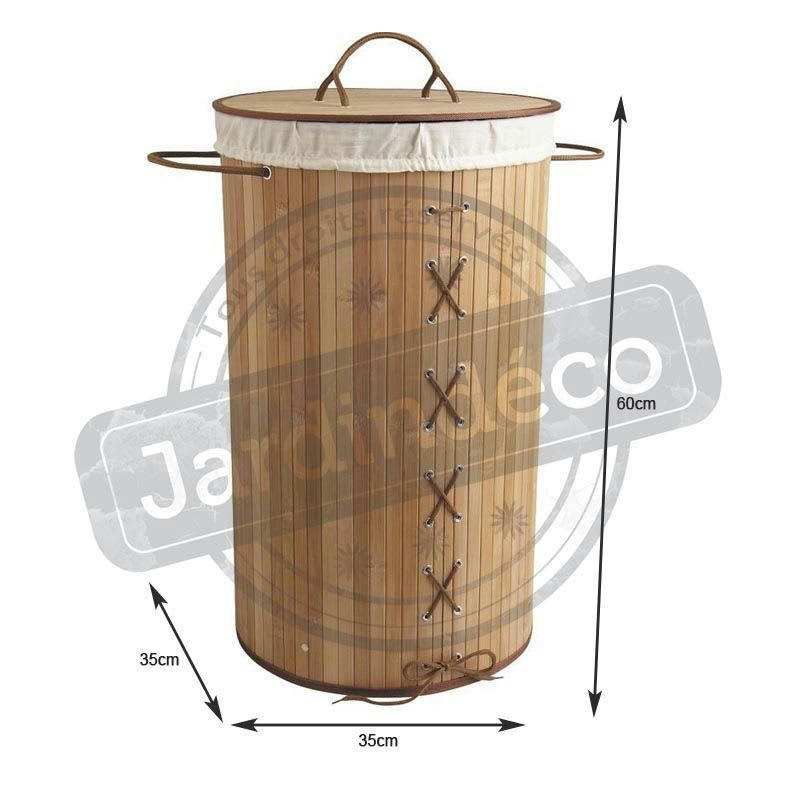 - Panier à linge corset en bambou