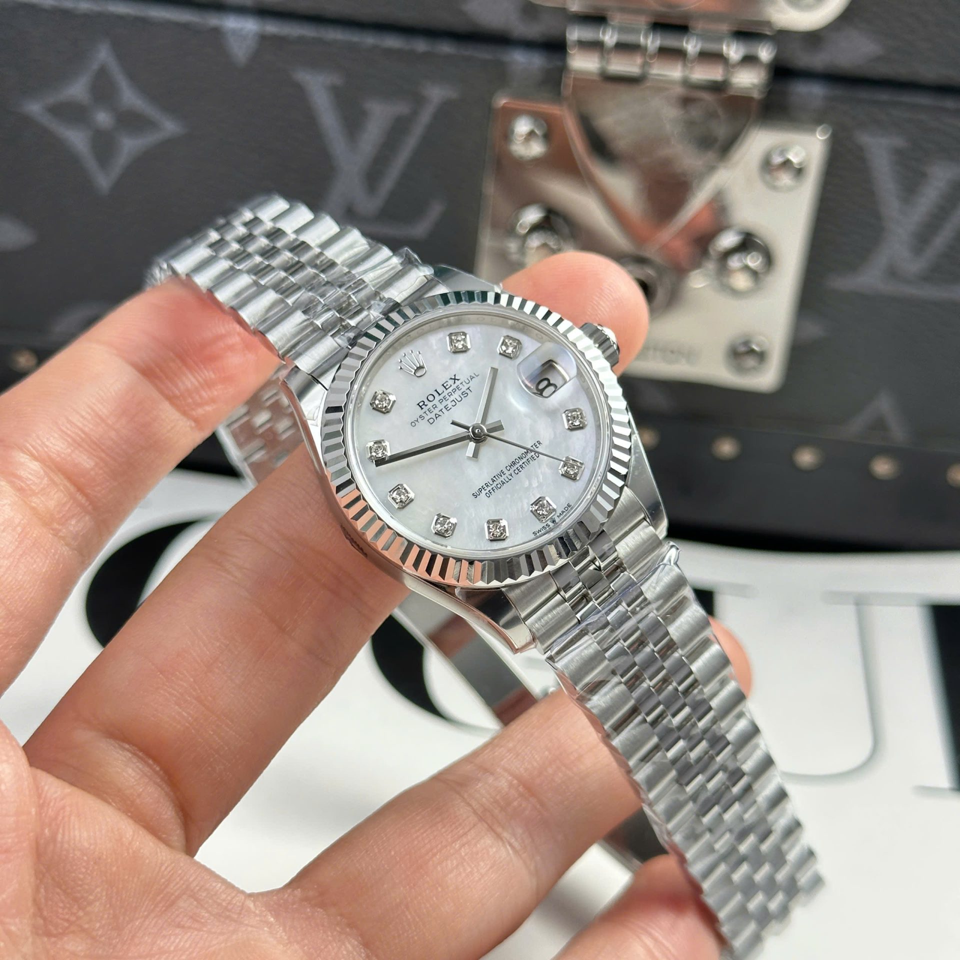 Rolex Datejust 316L Steel MOP Dial CZ Diamonds 31mm Jub THBF Replica