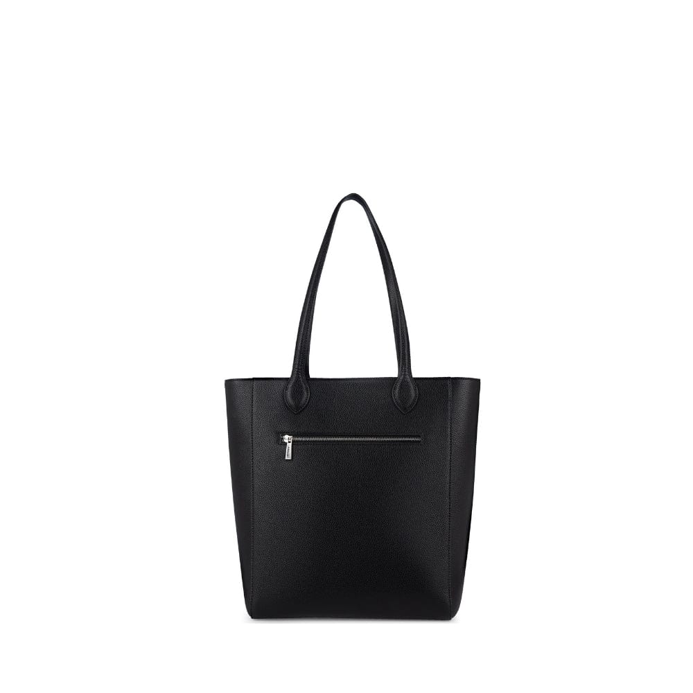 The Claire - Recycled Black Vegan Leather Tote Bag