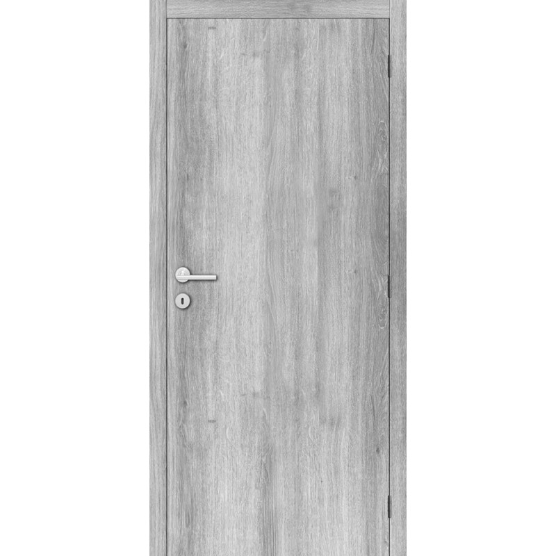 Bloc-porte fini Milano Oak Vertical chêne gris clair 78 x 201,5 cm THYS