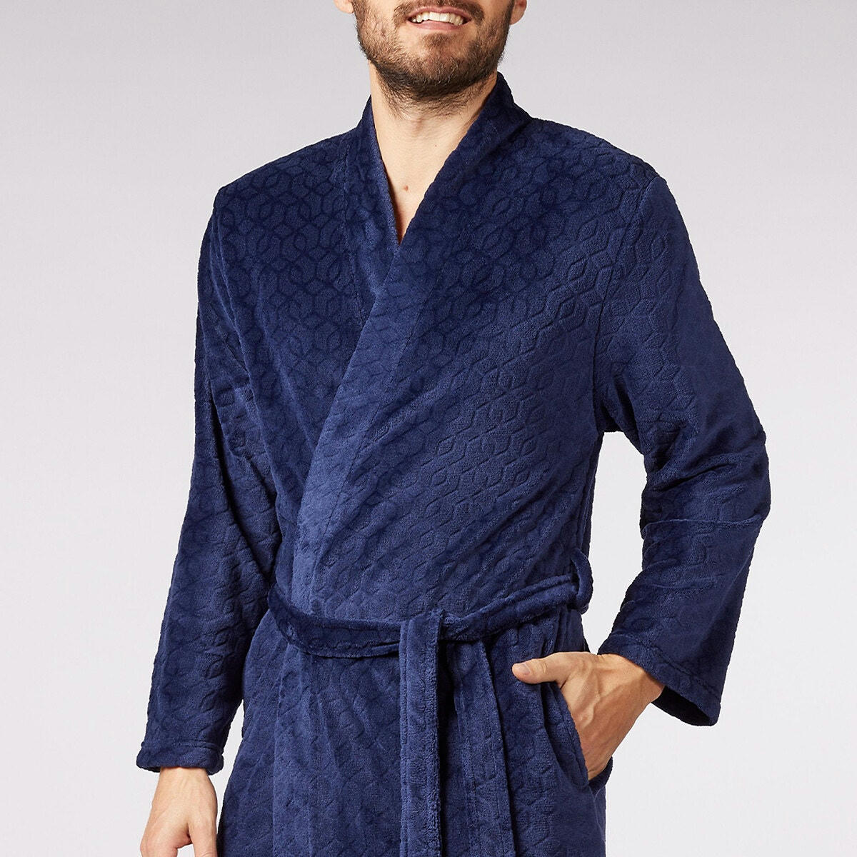 Robe de chambre fourrée imprimée