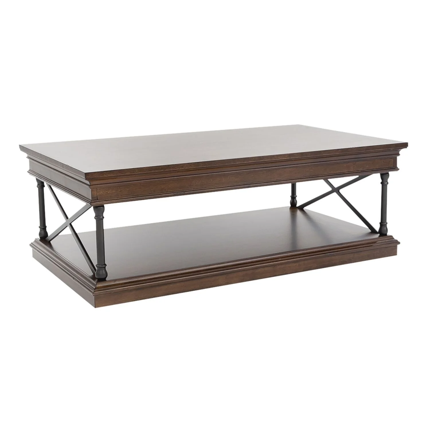 Tribeca Cordovian Brown Rectangular Cocktail Table