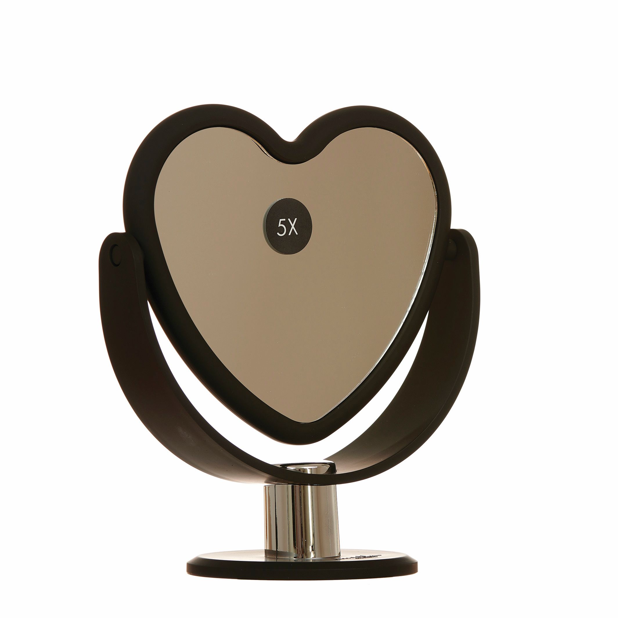 Danielle Creations Soft Touch Heart Shaped Black Standing Vanity Mirror