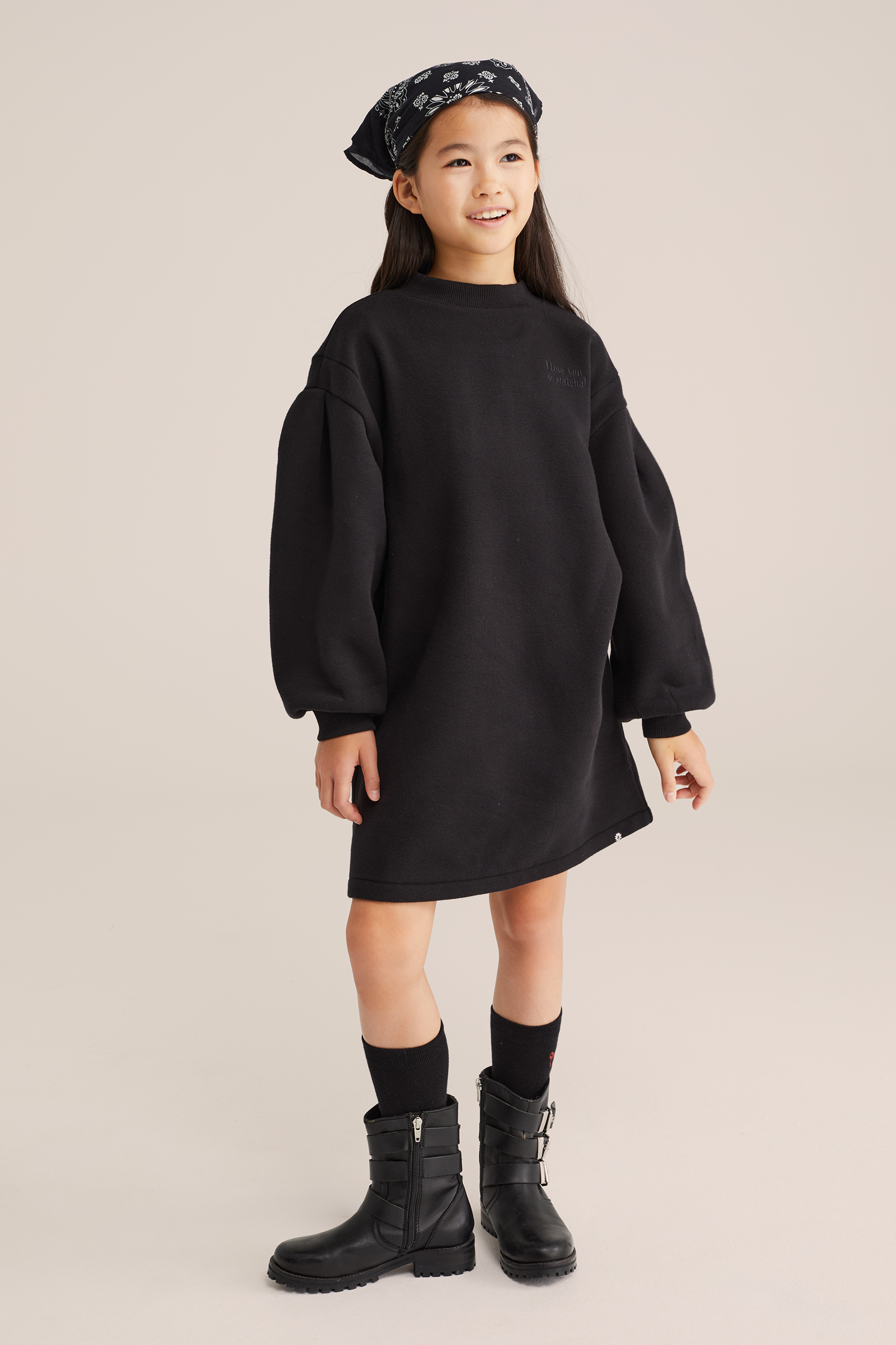 Meisjes sweatjurk met embroidery