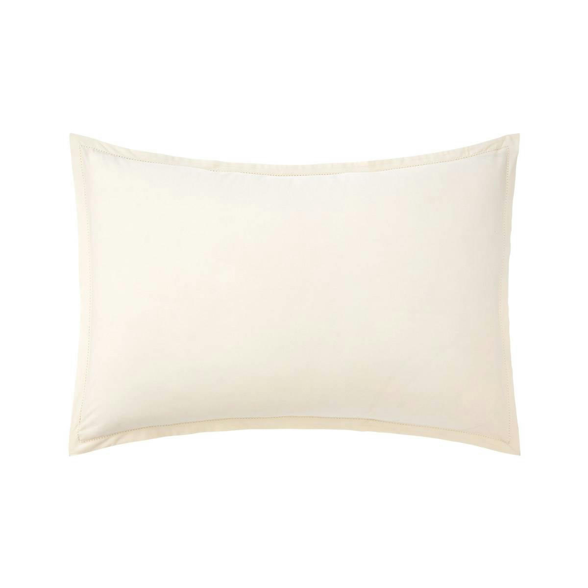 ALCOVE - Taie d'oreiller en percale de coton ecru 50 x 75 cm