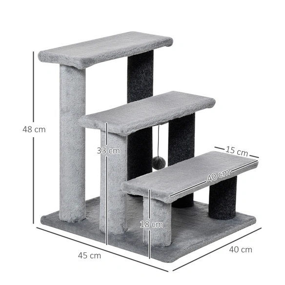 Tiertreppe, 45 cm, grau