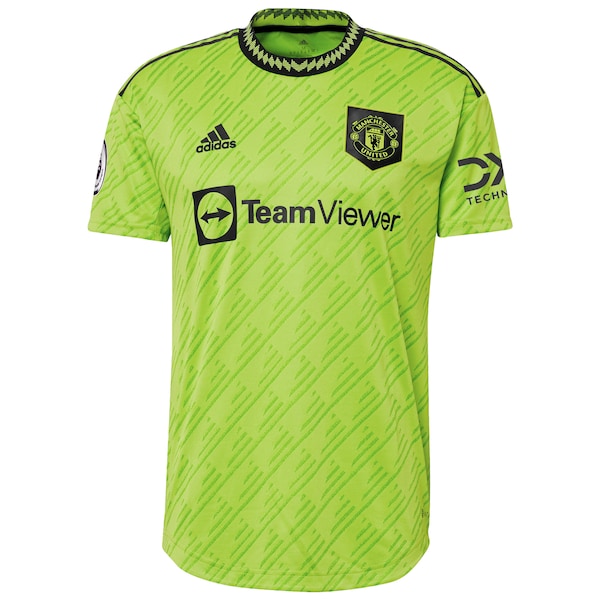Christian Eriksen Manchester United adidas 2022/23 Third Authentic Player Jersey - Neon Green