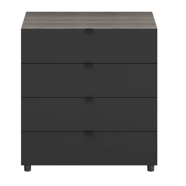 Caisson effet chêne grisé avec 2 tiroirs GoodHome Atomia Noveleties H. 75 x L. 75 x P. 45 cm