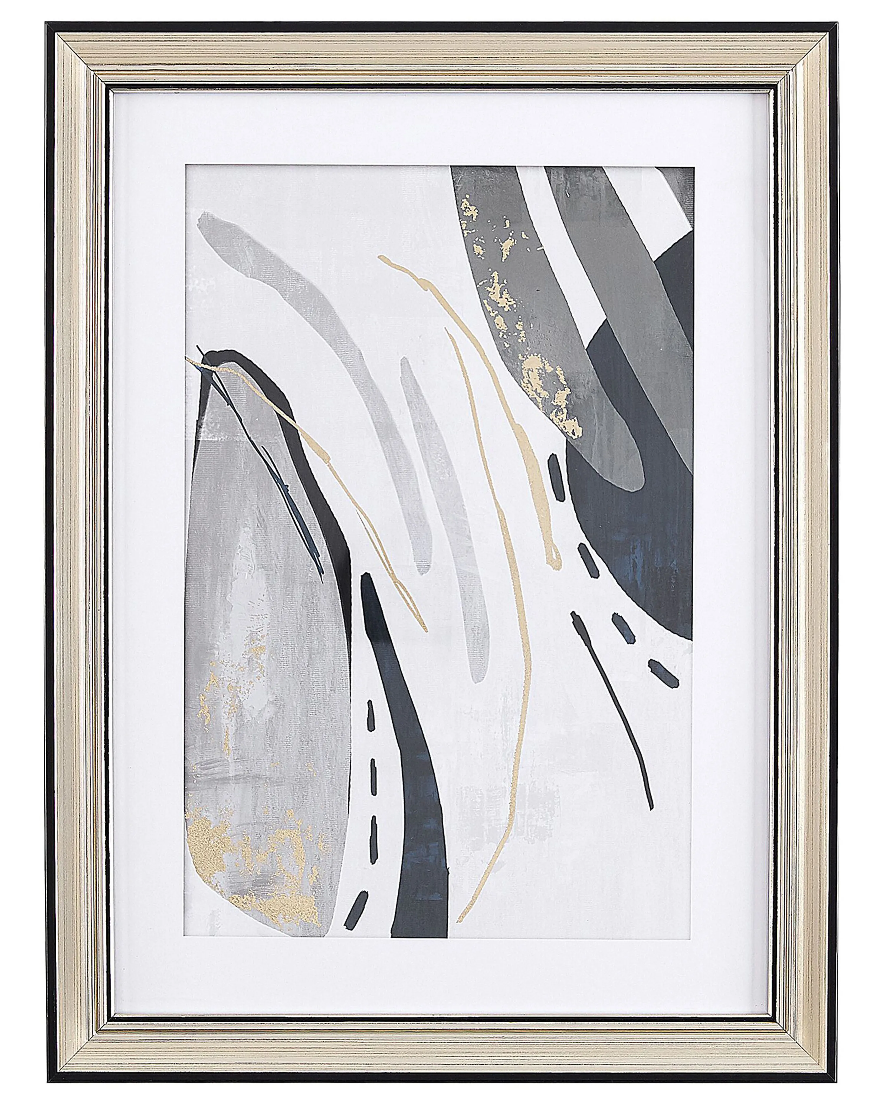 Framed Wall Print HIDMO Abstract Motif 30 x 40 cm Grey
