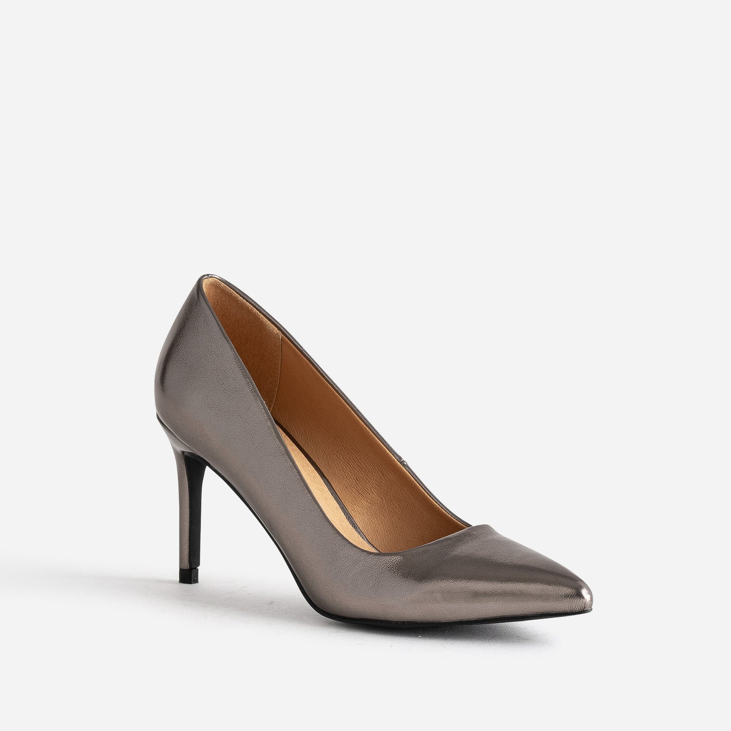 Escarpin TEXTO argenté à talon fin