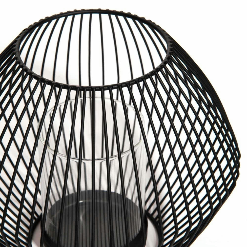 Lulea - Bougeoir en métal noir LULEA