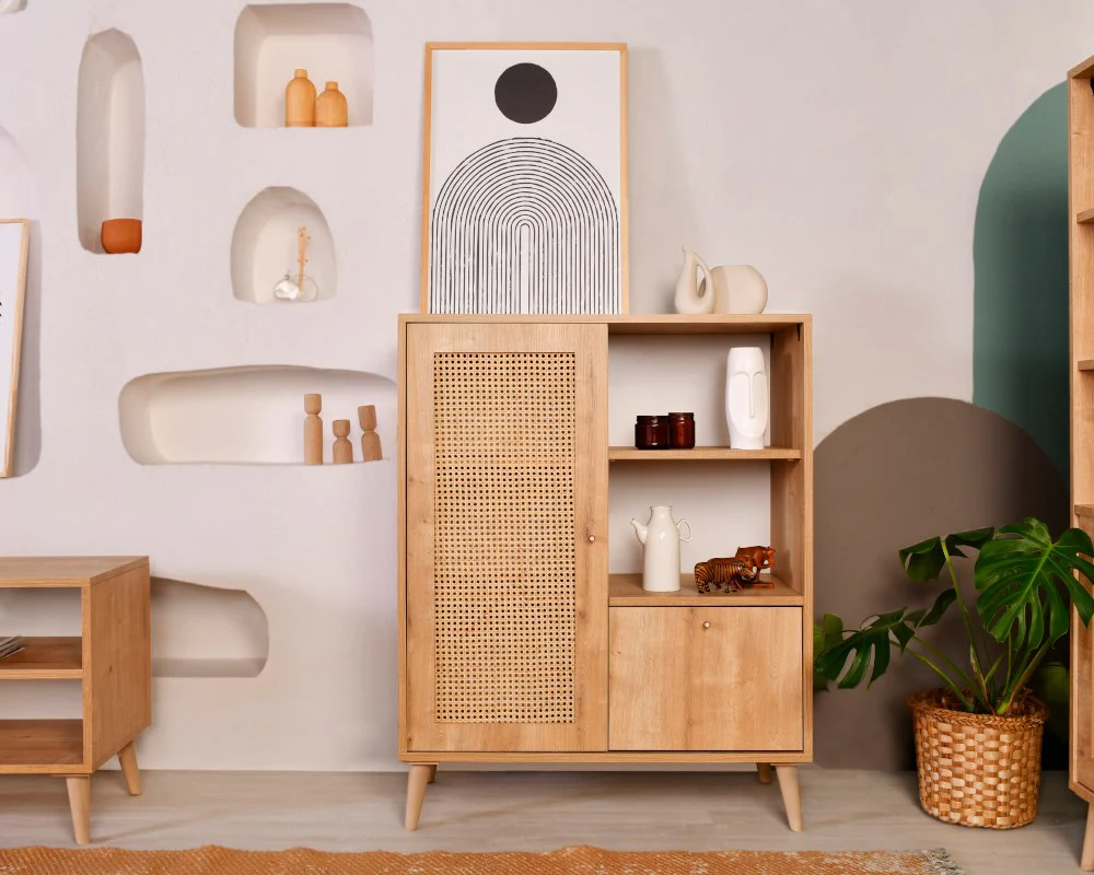 Wandkast Luxe rotan
