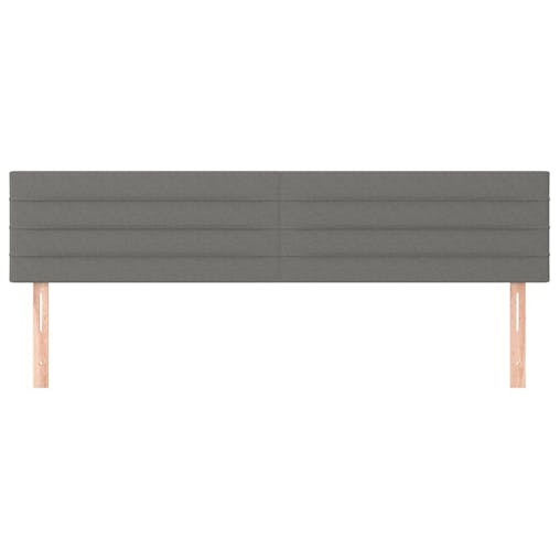 NNEVL Headboards 2 pcs Dark Grey 80x5x78/88 cm Fabric