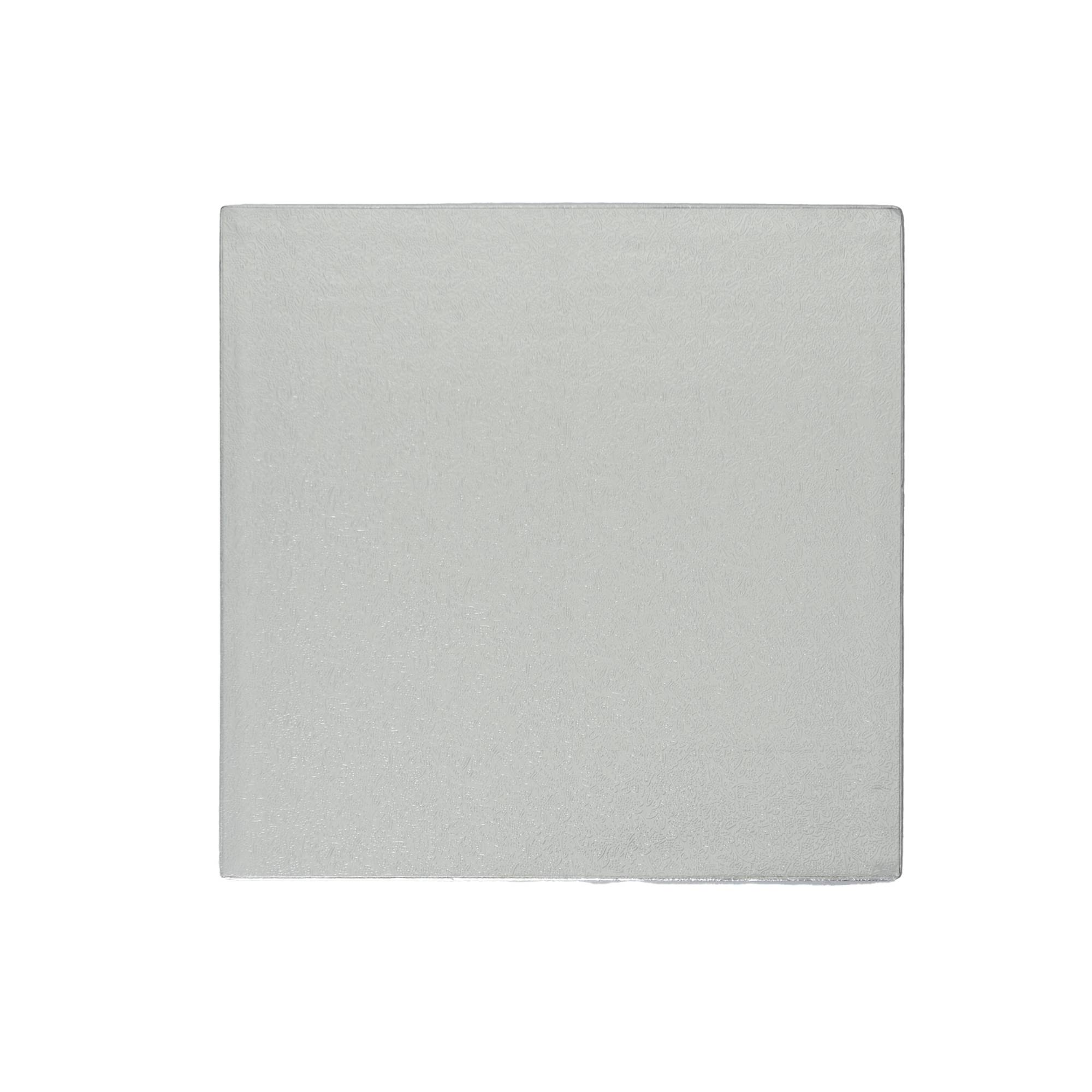 Silver Square Cake Drum 8 Inches