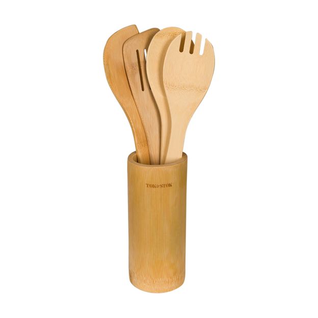 KIT UTENSÍLIOS 4 PEÇAS BAMBOO I