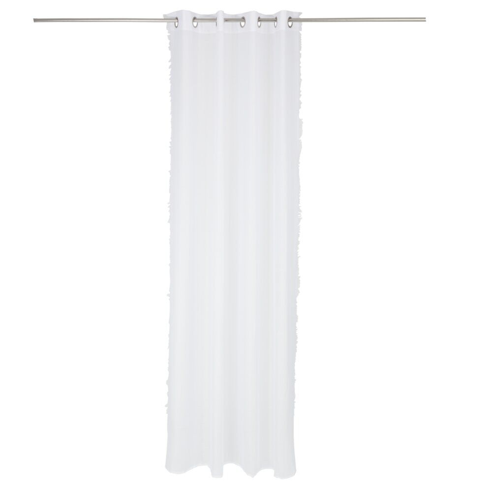 Voilage polyester 140x240cm frange blanc