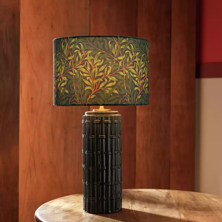 Habitat x Morris & Co. Cane Ceramic Table Lamp - Blue