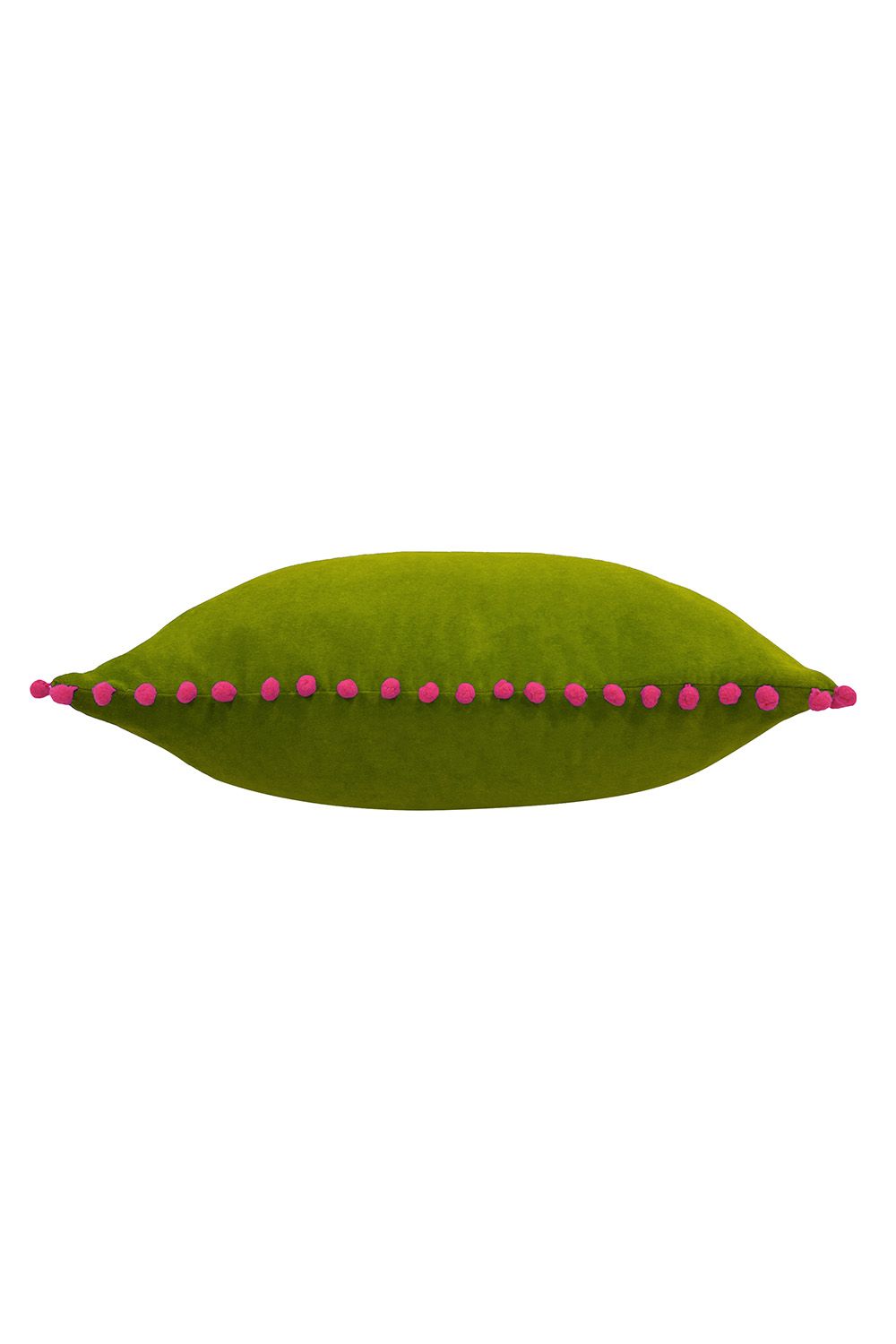Paoletti Velvet Pom Pom Trimmed Cushion