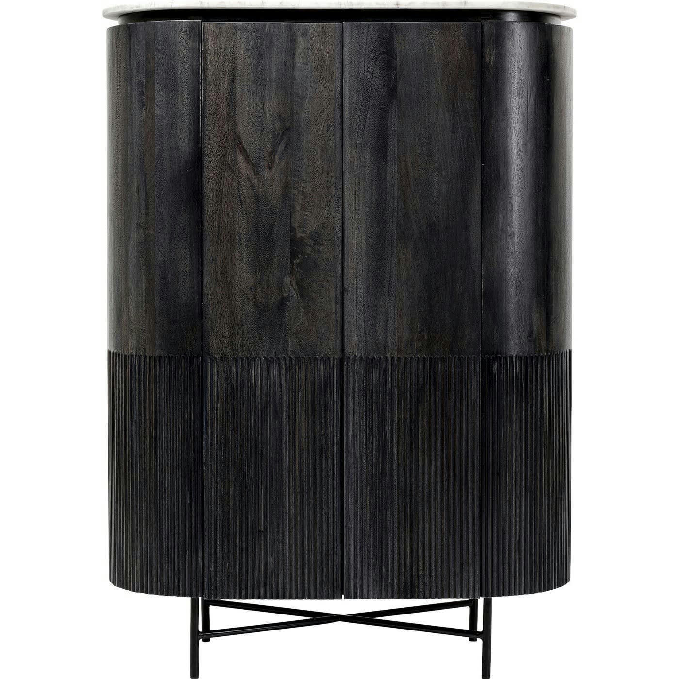 GLENN - Buffet haut 2 portes en manguier massif