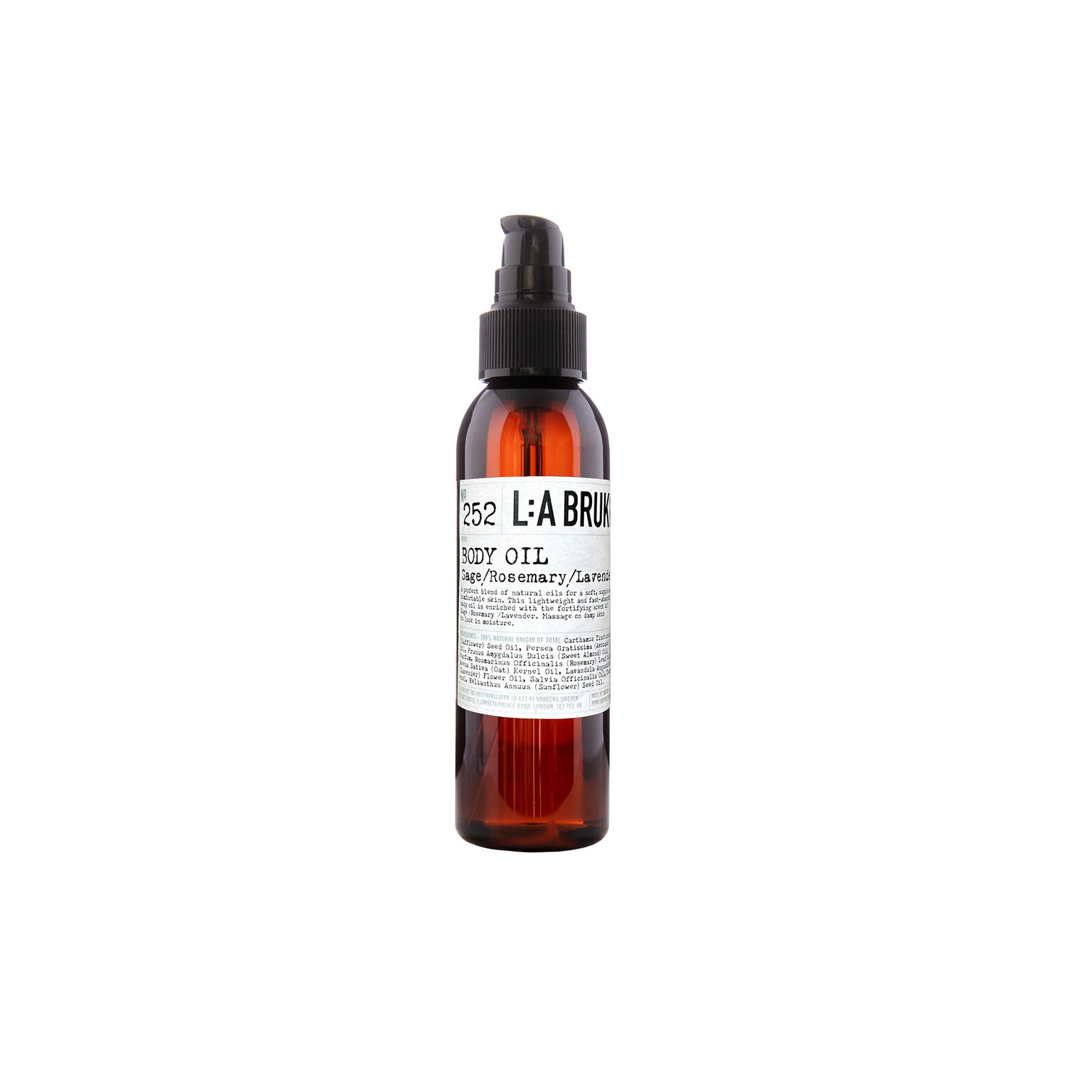 No. 252 Body Oil, sage/rosemary/lavender