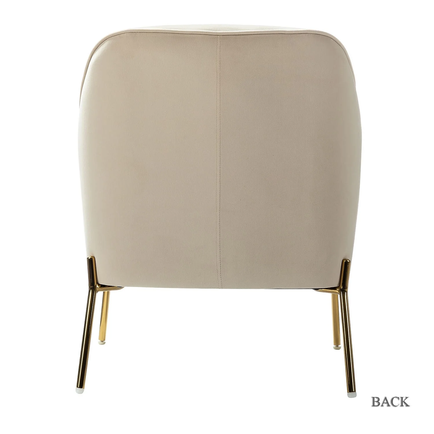 Marina Modern Velvet Accent Chair with Golden Legs Set of 2 by HULALA HOME