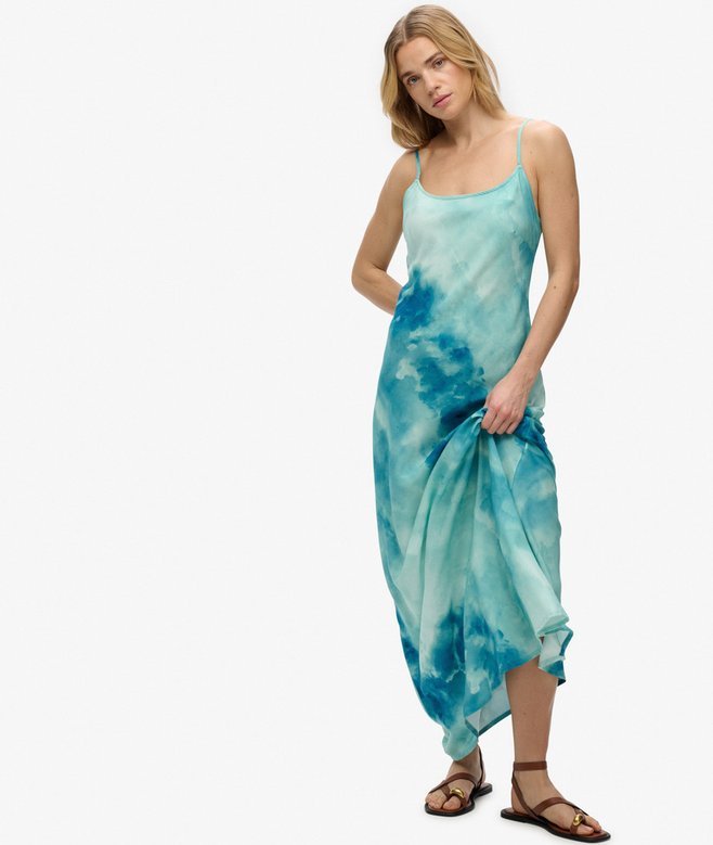Printed Maxi Slip Dress