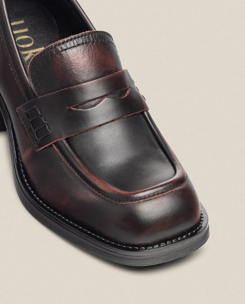 Zapato de tacón LANDAS-007 burdeos