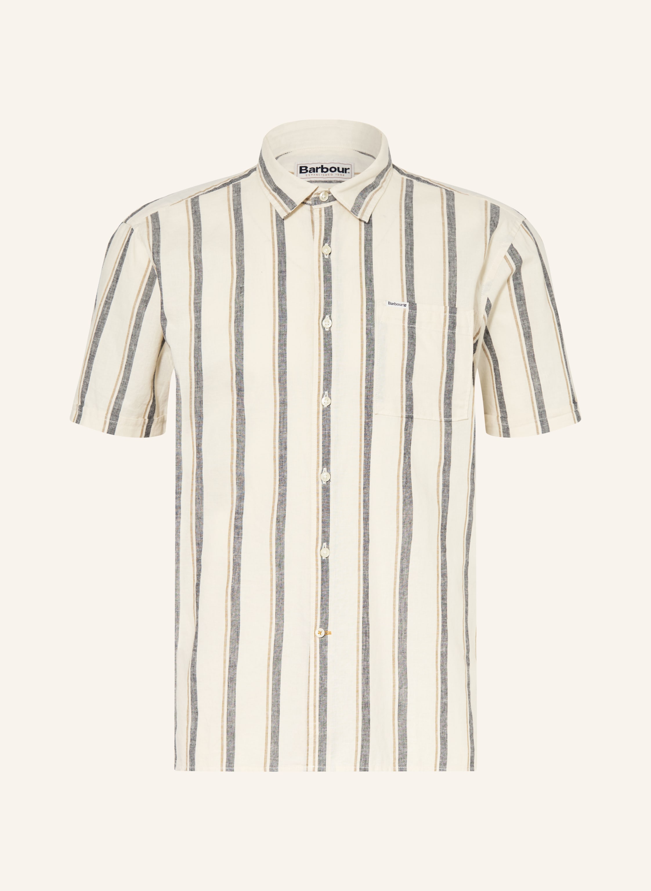 Barbour Kurzarm-Hemd BARKEND Relaxed Fit mit Leinen
