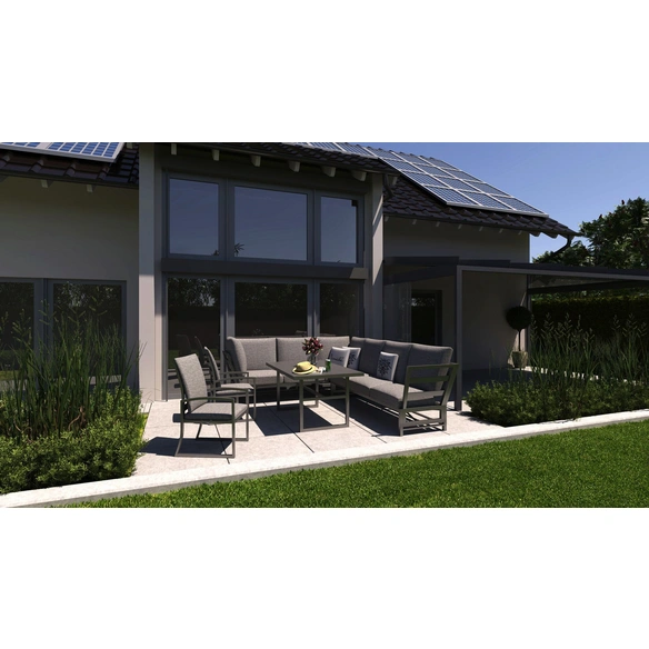 Eckloungeset »Carpio«, 6 Sitzplätze, Aluminium, anthrazit