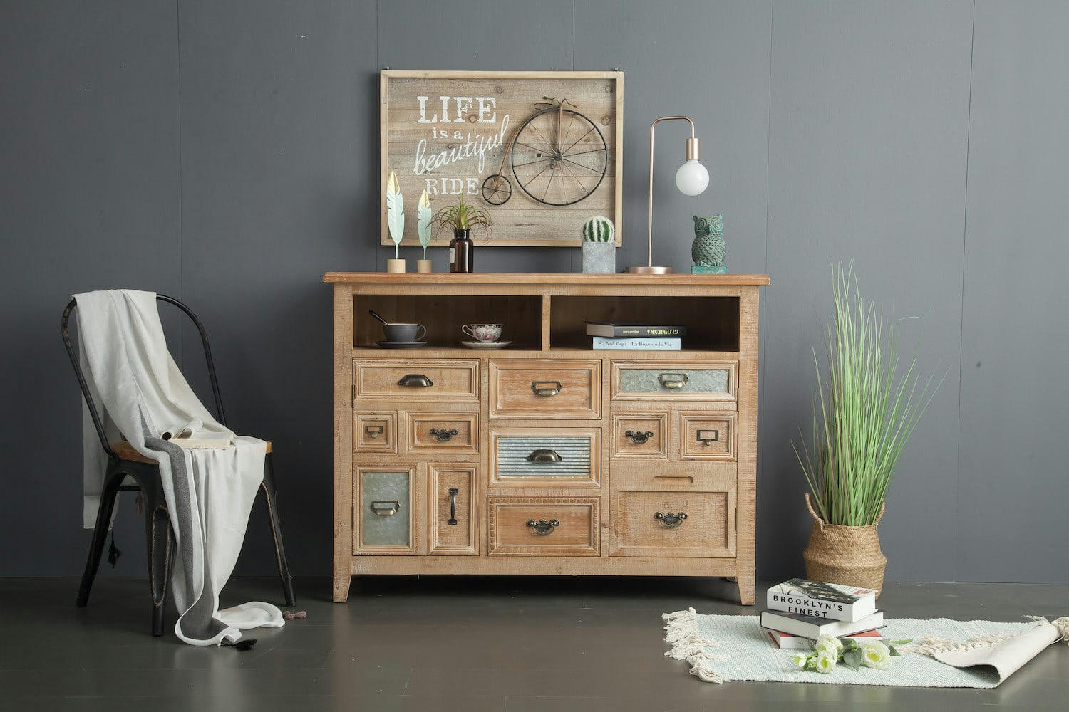 JASON - Rangement en bois de sapin L 120