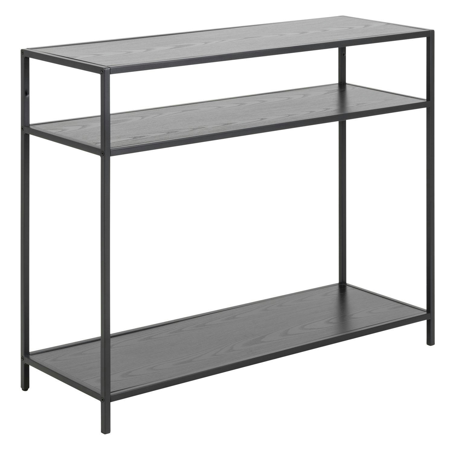 SIREINE - Console 3 étages en mdf et métal noir noir