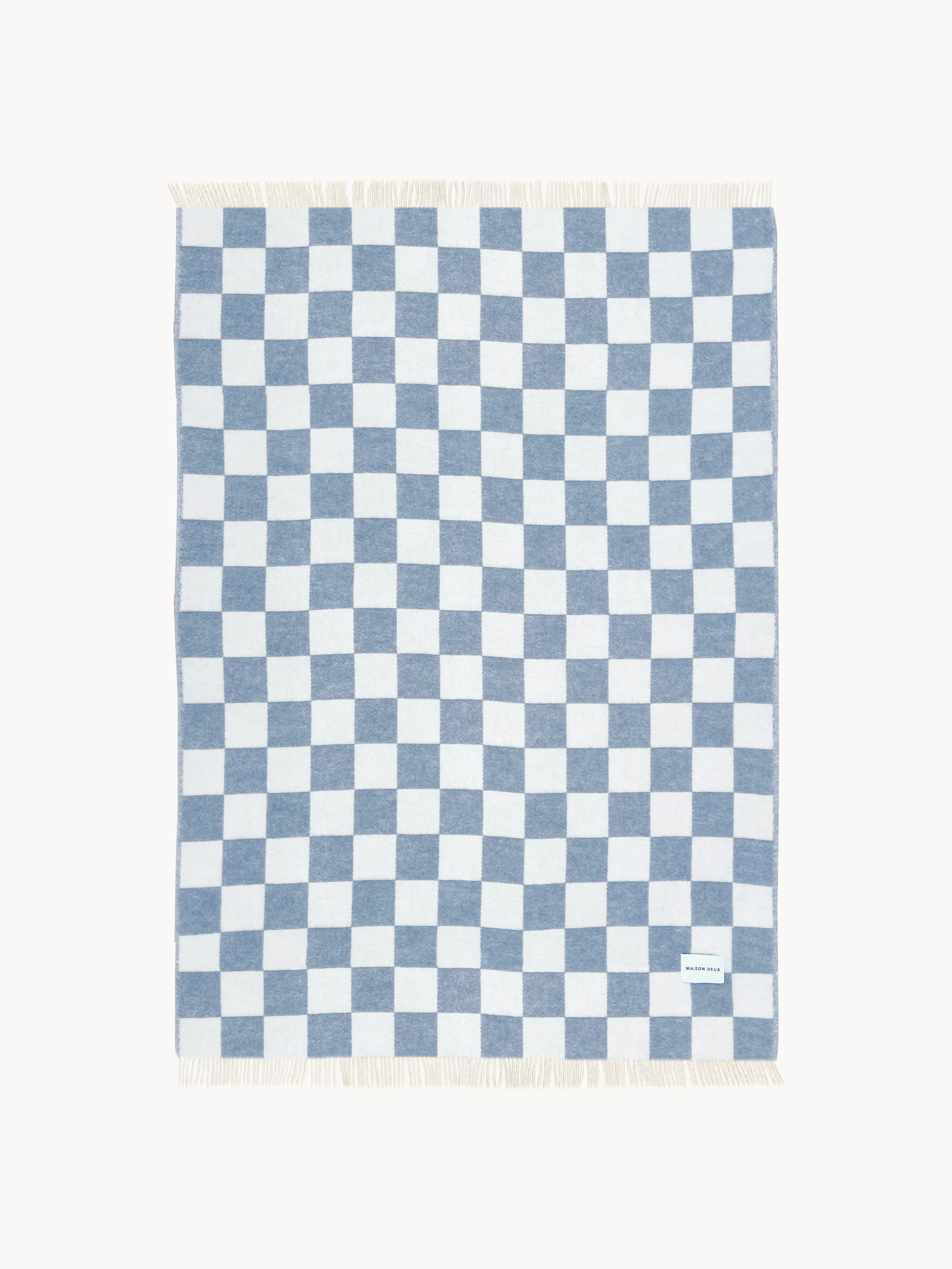 Woll-Wurfdecke Checkerboard mit Karomuster