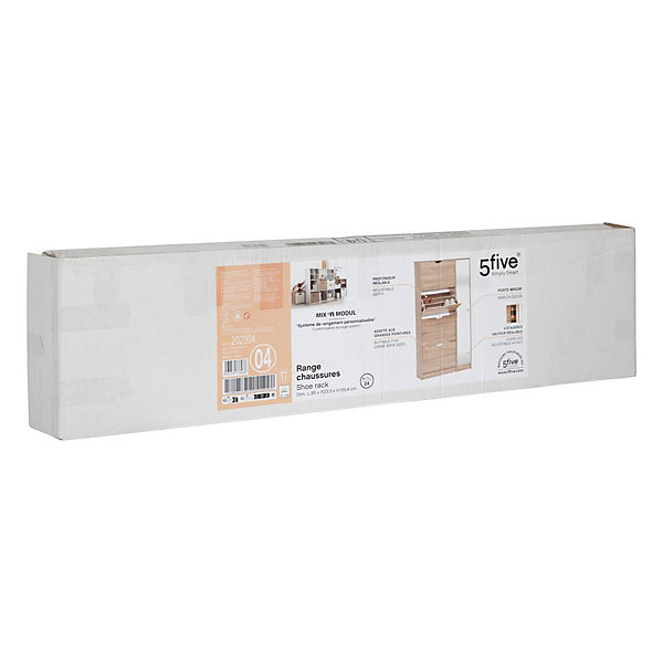 Meuble range-chaussures x24 miroir effet chêne naturel - 5Five
