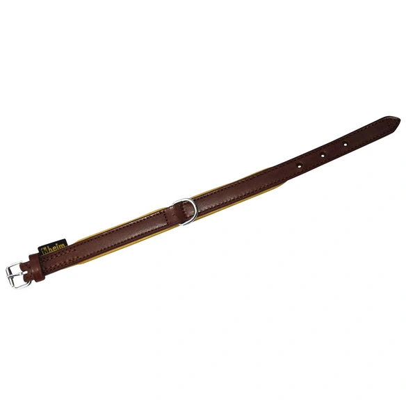 Hundehalsband, Größe: 50 cm, Rindsleder, natur/braun
