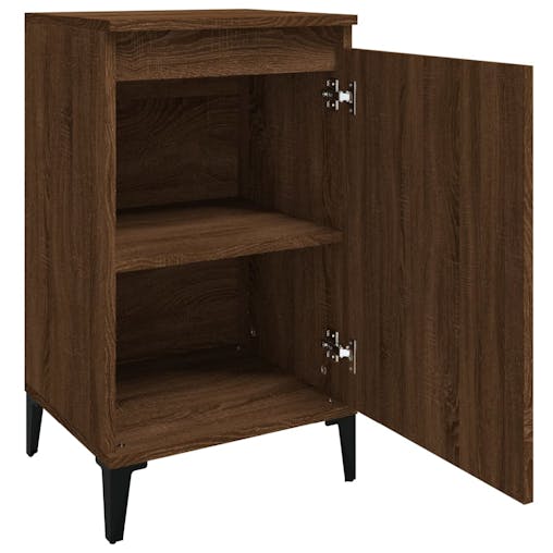 NNEVL Bedside Cabinet Brown Oak 40x35x70 cm Engineered Wood
